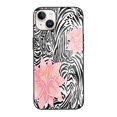 thumbnail image 1 of Funda decorativa de piel de cebra con estampado animal para iPhone 14, carcasa de TPU para iPhone 14 con cámara dual, 1 of 7