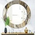 thumbnail image 3 of Designart 'Painted Gold Stone' Traditional Mirror - Oval or Round Wall Mirror - 24x24, 3 of 4