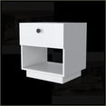 thumbnail image 3 of Nightstands Traditional 1 Drawer with Storage Shelf | Engineered Wood | White, 3 of 11