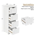 thumbnail image 4 of Spaco Free-Standing Side Storage Organizer with 4 Drawers-White, Bathroom Storage Cabinet for Entryway Storage, Home Office Furniture, 4 of 8