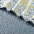 thumbnail image 5 of DyGTyX New 2pc Yellow/Grey Paisley Printed Reversible Bedspread/Quilt Set Matching Curtains Available ( Size, Yellow & Grey), 5 of 6