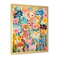 thumbnail image 2 of Designart "Colorful Creatures Nursery Animal Pattern IV" People Framed Wall Art - Farmhouse Colorful Animal Nursery Entryway Framed Wall Art, 2 of 6