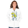thumbnail image 4 of Flirty Smurfette I Smurf You Cartoon Zip Hoodie Sweatshirt Women Brisco Brands S, 4 of 5
