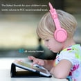 thumbnail image 2 of iClever Children Headphones with Volume Limiter Food Grade Silicone Headsets for Girls, Pink, 2 of 6