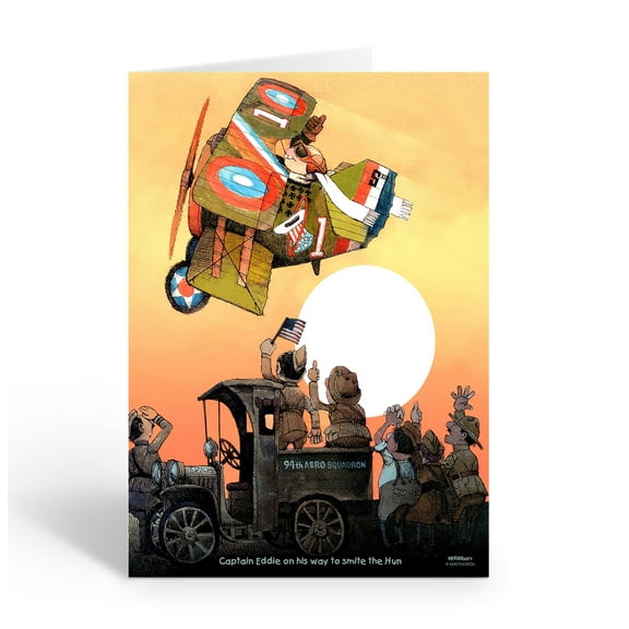 Vintage Captain Eddie Airplane Note Cards - 10 Cards and Envelopes - Aviation -