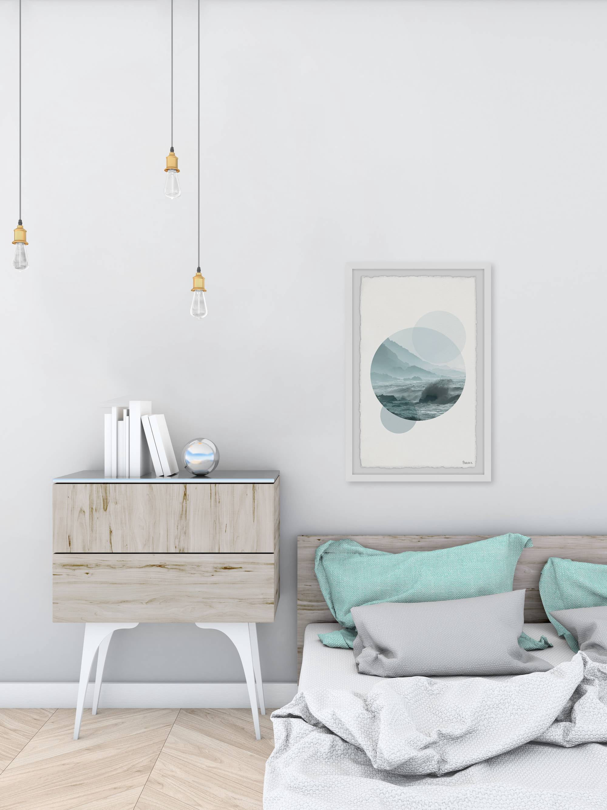 "Circle Waves" Framed Painting Print