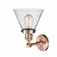 thumbnail image 2 of 203SW-AC-G44 Innovations Lighting Cone - 1 Light Wall Sconce In Industrial Style-10 Inches Tall and 8 Inches Wide-Antique Copper Finish-Seedy Glass, 2 of 2