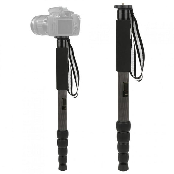 Wchiuoe Monopode, Monopode d'Appareil Photo en Fibre de Carbone 5 Sections Monopode Portable Vis 1/4 Po et 3/8 Po pour Appareil Photo Reflex, Appareil Photo Sans Miroir