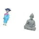 thumbnail image 5 of Muñeca Geisha Japonesa,Muñeca geisha con kimono japonés,adorno tradicional,Estatua de mono,Estatua de Buda Mono para Interior y Exterior Budista,Figura en miniatura de alguien, 5 of 8