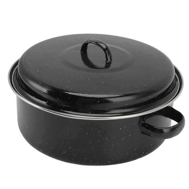 Roaster Pan, Safe Circulating Heat Exquisite Roasting Pan For Household For Baked Sweet Potatoes For Barbecue Iron Cover 28cm