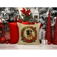 thumbnail image 2 of Bullmastiff Christmas Flowers Throw Pillow 18 in x 18 in, 2 of 5