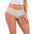 thumbnail image 4 of INSPIRE CHIC Women's Mid-Waisted Panties Full Coverage No Trace Comfortable Briefs M Beige, 4 of 4