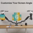 thumbnail image 5 of HOMOUNT Triple Monitor Mount for 3 Screens up to 32 Inch, Full Motion Gas Spring Triple Monitor Stand, Heavy Duty Monitor Arm Hold up to 19.8lbs Each, 5 of 10