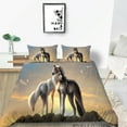 thumbnail image 1 of Couple Wolf Printing Bedding Cover Suit Unique Design Home Textiles Creative Home Bed Clothes,Full (80"x90"), 1 of 4