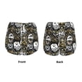 thumbnail image 3 of Fuzoiu Ink Graffiti Owl Print Women's Athletic Shorts, Double-Layer Running Shorts with Pocket,Women's Workout Shorts for Yoga, Gym, and Workouts-Small, 3 of 7