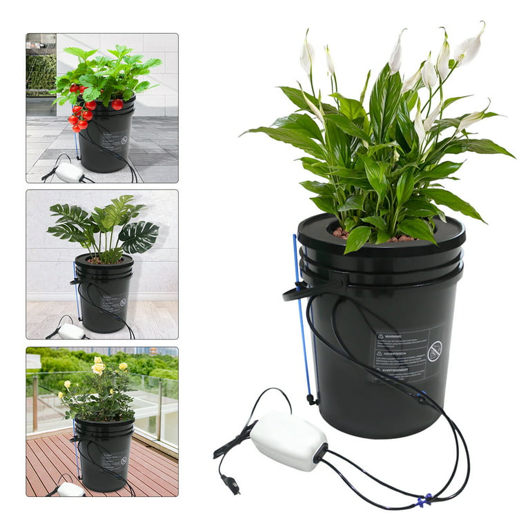 Miumaeov DWC Hydroponic System 5-Gallon 1 Bucket Deep Water Culture Growing  with Reservoir Kit Recirculating Drip Garden System with Multi-Purpose Air  Hose Air Pump and Air Stone