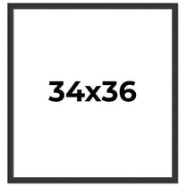 34x36 Frame Black Real Wood Picture Frame Width 1.25 Inches | Interior Frame Depth 0.5 Inches |