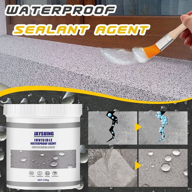 Scellant Robuste pour Réparation de Fuites de Toilettes, Cuisine et Mur - Peinture de Remplissage de Fissures et d'Écarts avec Pinceau pour Protection Imperméable Permanente