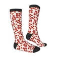 thumbnail image 3 of Vsdgher Tomato Print Thigh High Socks Extra Long Stretchy Sock Women Over Knee High Opaque Stocking Daily Wear, 3 of 5