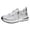 Silver, variant on Women's Fashion Platform Sneakers, Side Zipper Thick Heel Shoes for Everyday Comfort