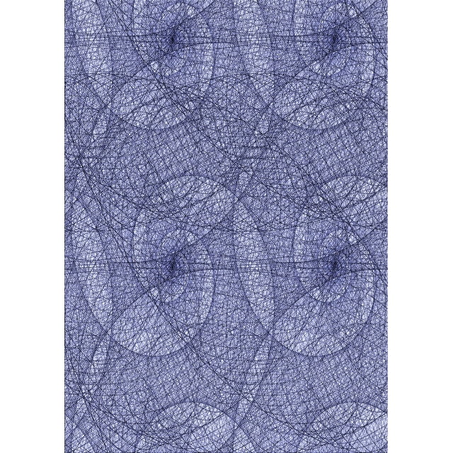 Ahgly Company Machine Washable Indoor Rectangle Transitional Deep Periwinkle Purple Area Rugs, 2' x 3'