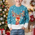 thumbnail image 3 of Gerichy Boys Girls Christmas Sweatshirt, Cute Reindeer Graphic Pullover Funny Xmas Shirt Tops 1T-14T, 3 of 7