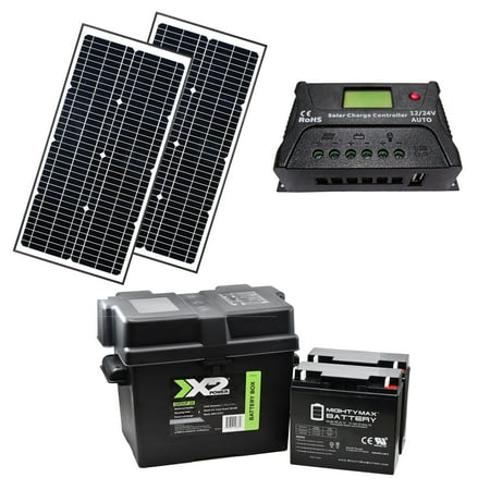 ALEKO SK30W Solar Kit for Gate Opener 60W24V Solar Panels, Batteries, Charge Controller