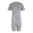 thumbnail image 5 of QGJZVUNL 2 Piece Sets for Women Summer Clothes Crop Short Sleeve Tops and Drawstring Shorts Workout Set Size S, 5 of 8