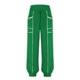thumbnail image 5 of Barrel Sweatpants Women High Waisted Cinch Bottom Jogger Pants Drawstring High Waist Athletic Baggy Lounge Pant Green XL, 5 of 6
