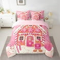 thumbnail image 2 of Manfei Princess Gingerbread House 7-Piece Twin Bedding Sets,Cartoon Gingerbread Man Bedding Comforter Set,Merry Christmas Xmas Dessert Sheet Sets For Girl Kids,Microfiber Bedroom Decor Reversible, 2 of 8