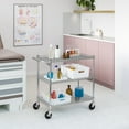thumbnail image 4 of Seville Classics 3-Tier Commercial Rolling Utility Cart, UltraZinc, 4 of 12