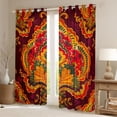 thumbnail image 2 of Homewish Vintage Tribal Damask Curtains Pack of 2 (42x84 Each) for Female, Hippie Flower Floral Curtains Blackout, Bohemian Mandala Print Bedroom Curtains, Curtains Blackout Decor, 2 of 6