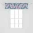 thumbnail image 2 of Ambesonne Ethnic Window Valance with Rod Pocket, Tribal Repeating Feathers, 54" X 18", Cadet Blue and Soft Pink, 2 of 2
