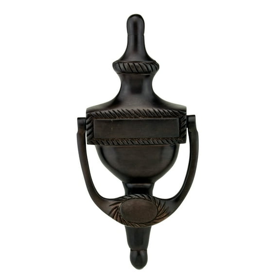 Renovators Supply Door Knockers for Front Door 6.5" Oil Rubbed Bronze Solid Brass Ornate Door Knocker w/Screws