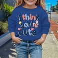 thumbnail image 2 of JAKANYQ Sweat à Capuche Imprimé Élégant pour Enfant Cœur Printemps Bleu 4-5 Ans, 2 of 4