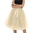 thumbnail image 3 of Women's Skirt Tutu Adult Lolita Short Petticoat Midi Skirt For Dressy Occasions Womens Casual A Line Mini Skirt Cow Skirt Women Bohemian Skirts for Women Insulated Skirt Table Skirt 12 Drop Bed Skirt, 3 of 8