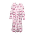 thumbnail image 5 of Xdegoge Valentine's Day Dress for Girls Heart Pattern Long Sleeve Maxi Dress Party Wear Cute Holiday Outfit for Kids, 5 of 6