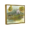 thumbnail image 3 of Stupell Industries Countryside Cottage Painting Landscape Painting Gold Floater Framed Art Print Wall Art, 3 of 6