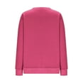 thumbnail image 5 of QATAINLAV Workout Tops for Women with Thumb Holes Casual Long Sleeve Sweatshirt Solid Color Crew Neck Loose Pullover Tunic T-Shirts, Hot Pink, S,, 5 of 10