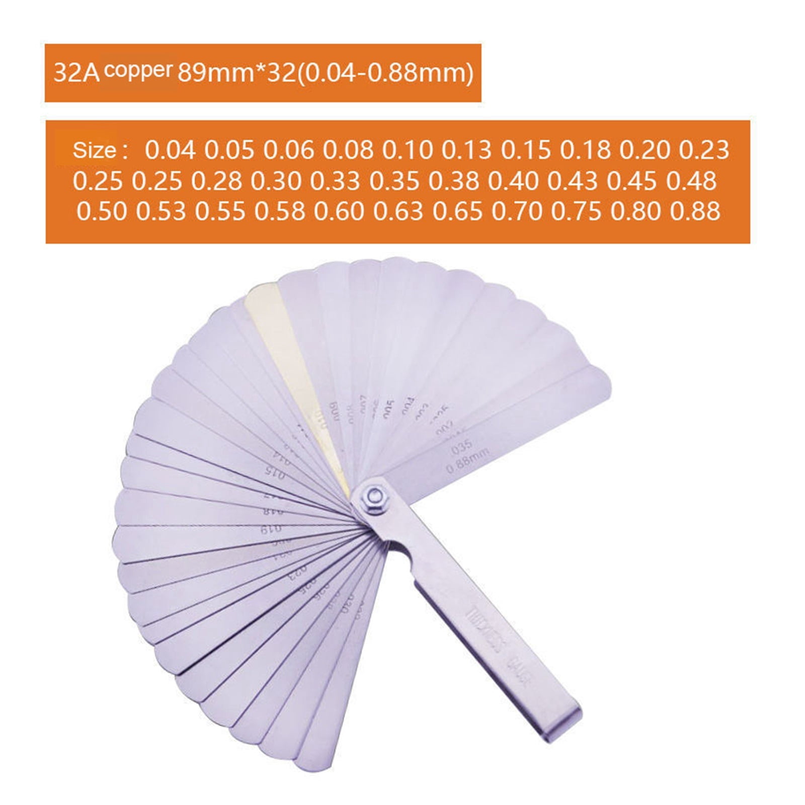 14/20/25/32pcs Sheet Feeler Gauge Inch MetricThickness Gauge Blade Gap Filler Tappet Valve Thickness Measurement Layout Tool ,Corrosion-Resistant