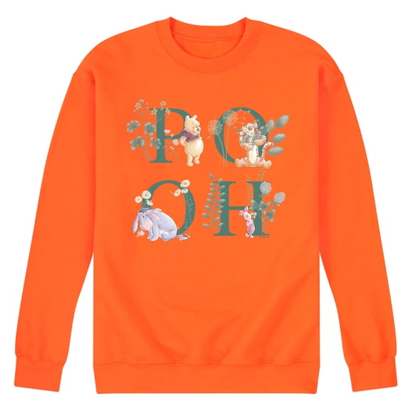 Winnie the Pooh - Tigger, Piglet, Eeyore - Flowers Blooming - Men's Crew Neck Fleece Pullover