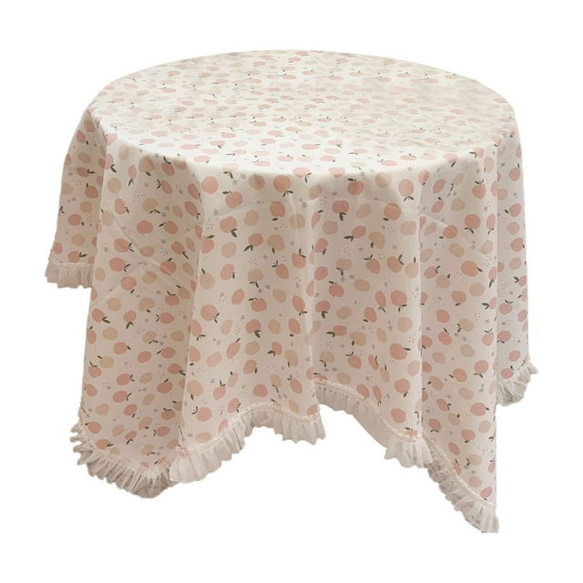 SLYNSHome Nappe Ronde Résistante aux Taches pour Cuisine Salle à Manger Intérieur Extérieur Décoration de Table de Buffet