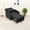 Black, variant on Single Sofa Recliner Chair Bed – 4-in-1 Pull-Out Sleeper with Vibration Massage Lumbar Pillow – USB/Type-C, Cup Holders & Side Pocket for Small Rooms