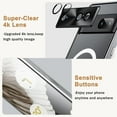 thumbnail image 4 of Compatible Google Pixel 7a Case Magnetic Wireless Charging with Safety Lock,Champagne Gold Matte Clear PC Back Slim Thin Metal Bumper Pixel 7a Phone Case for Pixel 7a Case Cover for Men Silver, 4 of 14