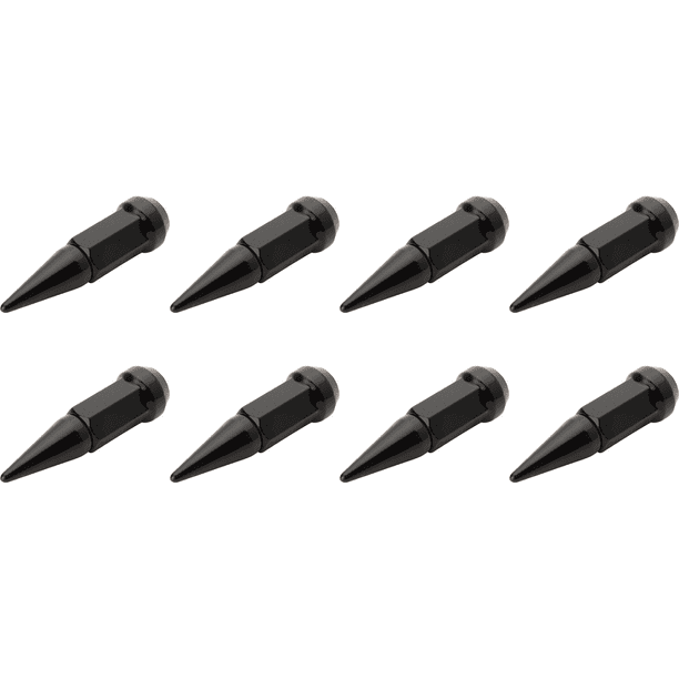 (8 Pack) Tusk Spike Tapered Lug Nut 12mm x 1.50mm Thread Pitch Black