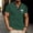Dark Green, variant on Men's T Shirt Stand Short Sleeve Summer Fashionable Coconut Tree Print Retro Sports Shirt for Men