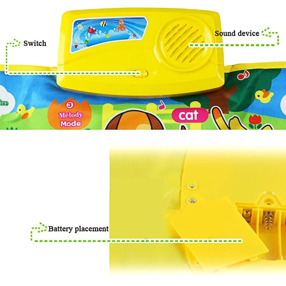 TIELUTT Play Keyboard Musical Music Singing Gym Carpet Mat Kids Alphabet Board Games for Kids 4-6 Animal for Toddlers with Board for Kids 5-7 Animals for Kids 3-5 Learning Materials Adults
