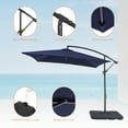 thumbnail image 4 of ACEGOSES 8.2x8.2ft Square Offset Patio Umbrella with Base, Outdoor Hanging Umbrella with Steel Ribs for Deck, Balcony and Garden,Royal blue, 4 of 7