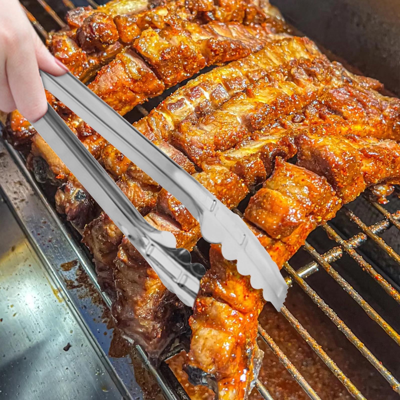 Lot De 2 Pinces De Cuisine En Inox - Pour Barbecue, Grill, Pâtisserie - Résistantes à La Chaleur, Lavables Au Lave-vaisselle