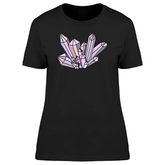 Pink Crystals Design T-Shirt Women -Image by Shutterstock, Female Medium